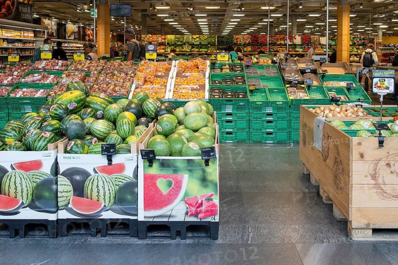 Coop organic watermelons, Interlaken, Bern, Switzerland