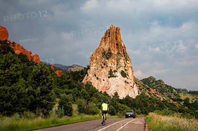 Colorado Springs, Colorado - The Garden of the Gods, a city park with spectacular rock formations at the base of the Rocky Mountains