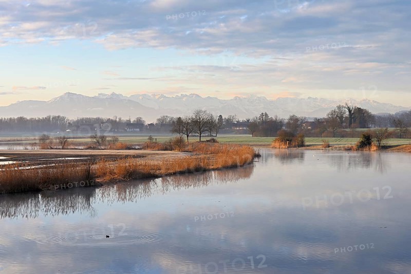 Nature reserve Stille Reuss, behind the Rigi, Rottenschwil, Reusstal, Freiamt, Canton Aargau, Switzerland