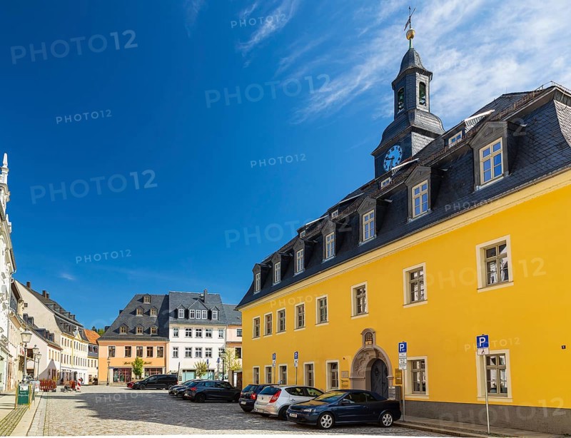 Old Town Hall at Neumarkt, Zschopau, Erzgebirge, Saxony, Germany