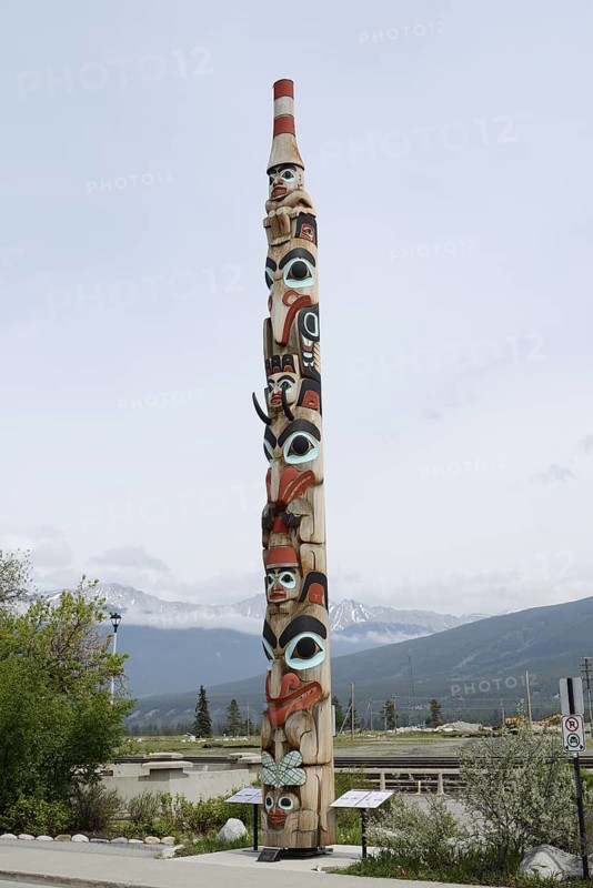Totem Pole, Jasper, Jasper National Park, Alberta, Canada