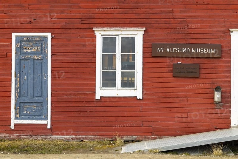 Ny Alesund Museum, wooden house, Ny-Alesund, Spitsbergen, Svalbard