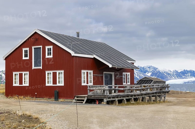 Wooden house, Ny-Alesund, Spitsbergen, Svalbard