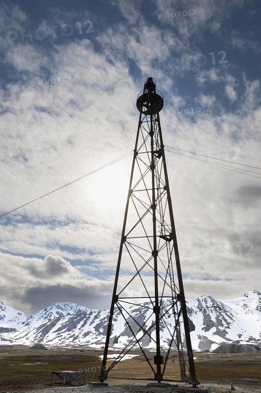 Amundsen-Ellsworth-Nobile, mast for airship, Ny-Alesund, Spitsbergen, Svalbard