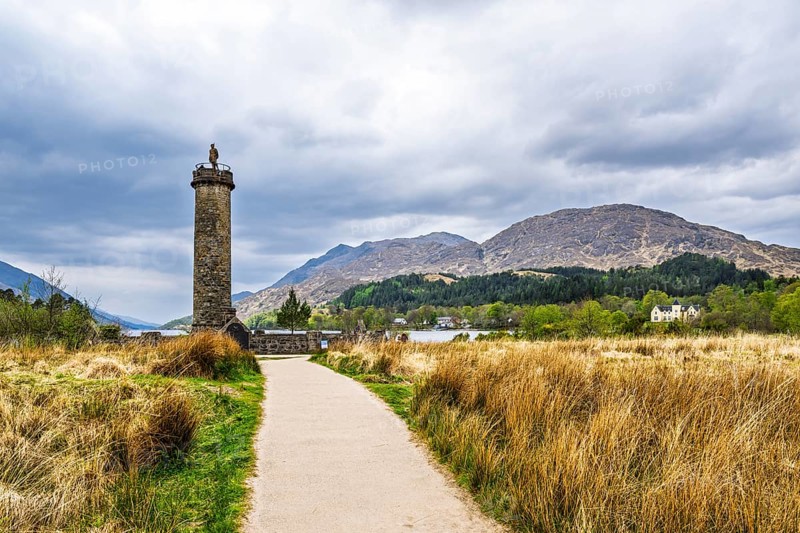 Glenfinnan Monument, Loch Shiel, Glenfinnan Viaduct, River Finnan, West Highland, Scotland, United Kingdom