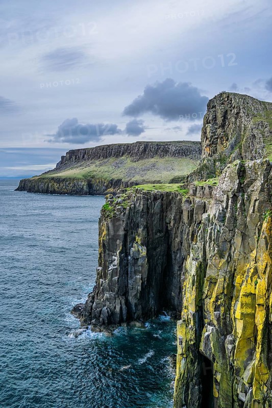 Cliffs over Neist Point Lighthouse, Isle of Skye, Scotland, UK