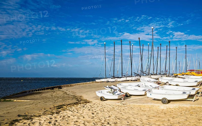 Marina and Beach in Arcachon, Gironde, France