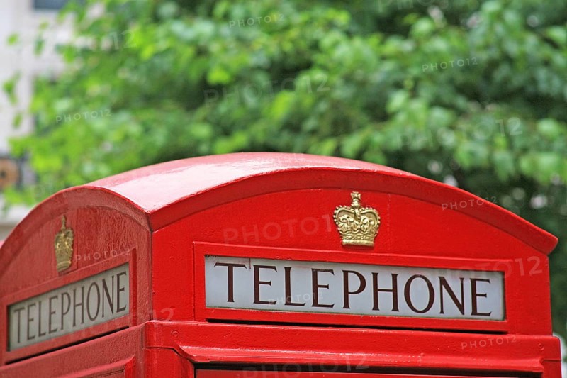 Classic, red, British telephone box, London, Great Britain