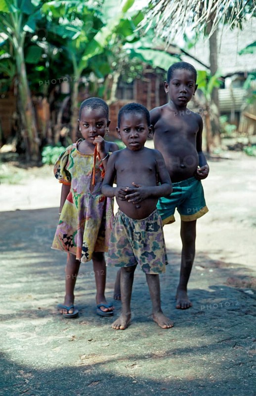 Curious kids, Zanzibar, Tanzania, Africa, June 2000, vintage, retro, old, historic