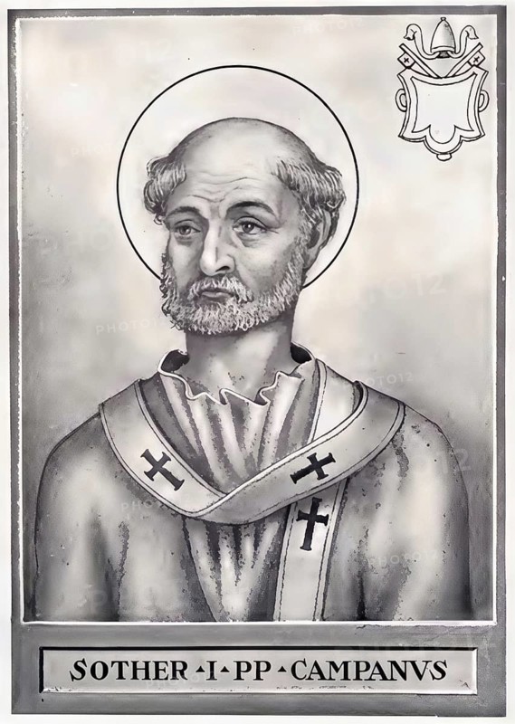 Soterus (d. 174 or 175), also called Soter or Pope of Mercy, was Bishop of Rome in the 160s and 170s, Historical, authentic, digitally restored reproduction from a 19th century original, Record date not stated