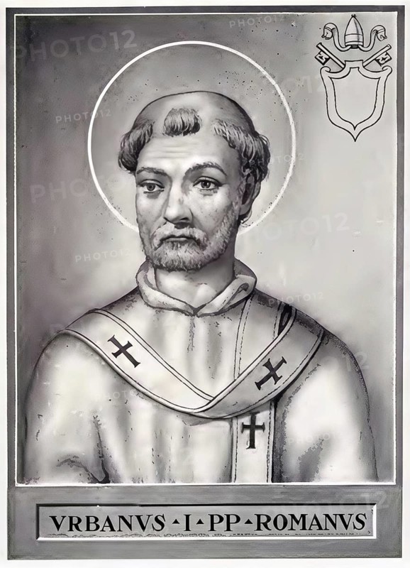 St Urban (d. 230) was Bishop of Rome from 222 to 230. His name means the city dweller (Latin) and the Liber Pontificalis attests to his urban Roman origins, Historical, authentic, digitally restored reproduction from a 19th century original, Record date not stated
