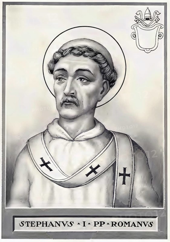 Stephen I, also Saint Stephen, (died 2 August 257) was Bishop of Rome from 12 May 254 until his death, Historical, authentic, digitally restored reproduction from a 19th century original, Record date not stated