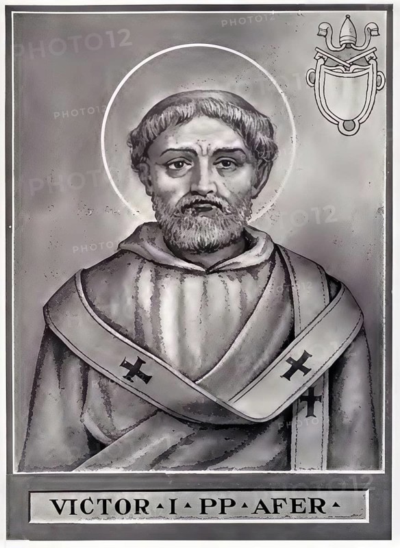 Victor I (d. 199 in Rome) served as Bishop of Rome in the 190s, Historical, authentic, digitally restored reproduction from a 19th century original, Record date not stated