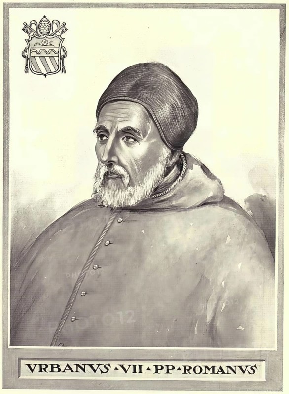 Urban VII (born 4 August 1521 as Giambattista (Giovanni Battista) Castagna in Rome, died 27 September 1590 in Rome) was Pope of the Catholic Church from 15 to 27 September 1590, Historical, authentic, digitally restored reproduction from a 19th century original, Record date not stated