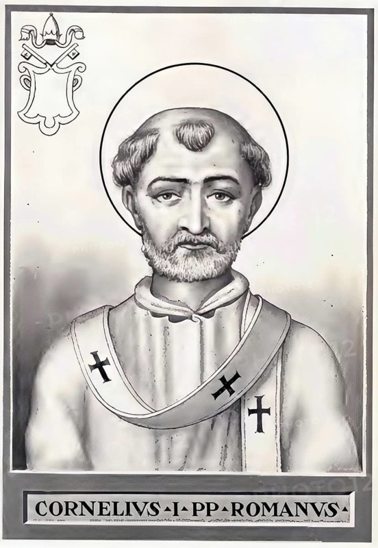 Cornelius (died June 253 in Centumcellae, today Civitavecchia, Italy) was Bishop of Rome (Pope) from March 251 to June 253. He is honoured as a saint in the Roman Catholic Church, Historical, authentic, digitally restored reproduction from a 19th century original, Record date not stated
