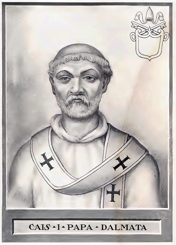 Caius or Gajus (born in Dalmatia, died 22 April 296) was Bishop of Rome from 17 December 283 to 22 April 296, Historical, authentic, digitally restored reproduction from a 19th century original, Record date not stated