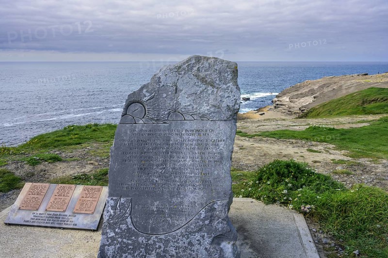 Memorial stone for ocean rowers who died, Kilkee, County Clare, Ireland