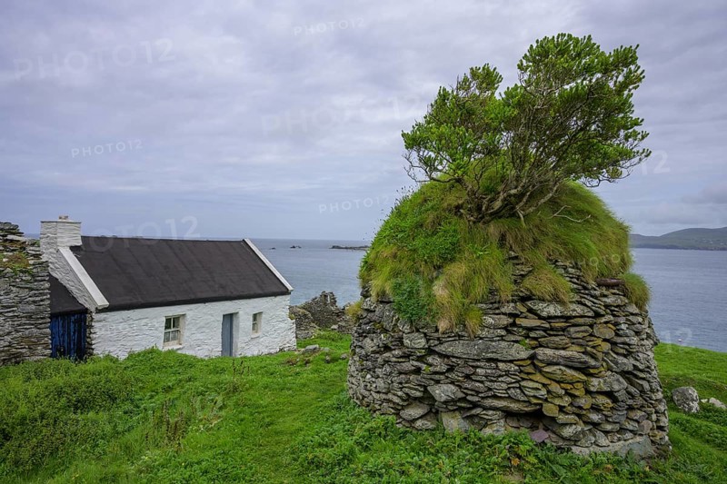 Renovated house, Great Blasket Island, Dunquin, Kerry, Ireland