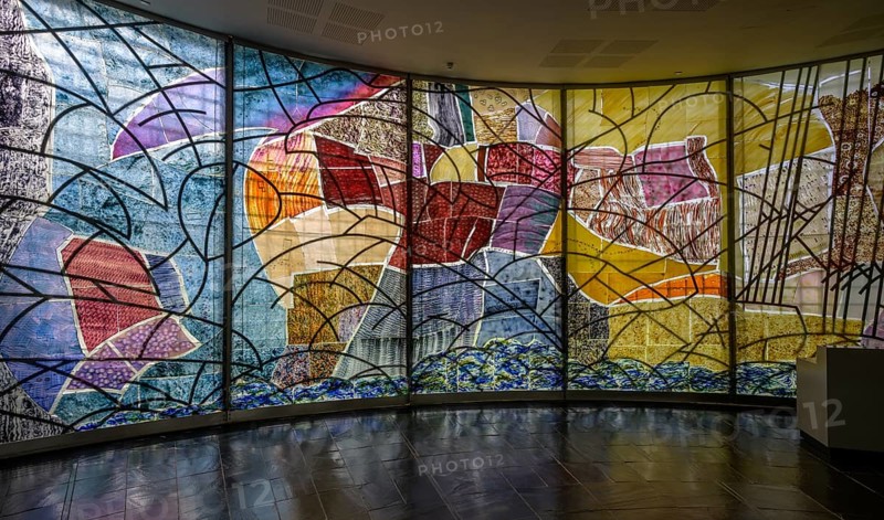 Glass artwork The Journey by Roisin de Buitléar at the Blasket Center Museum, Ferritersquarter, Dunquin, Kerry, Ireland