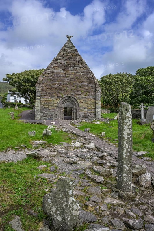 Church Ruins and Ogham Stone, Kilmalkedar, Kerry, Ireland