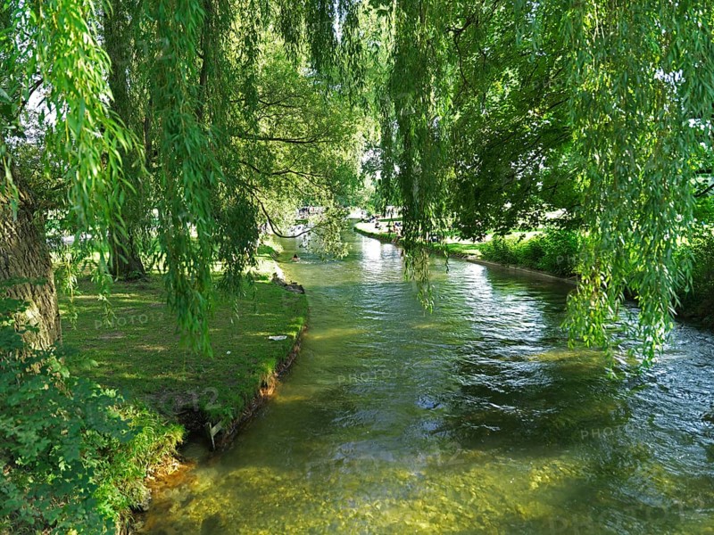 Schwabinger Bach, Englischer Garten, Munich, Bavaria, Germany