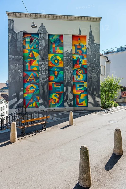 Malaga loves Basel, street art at Kohlenberg, Basel