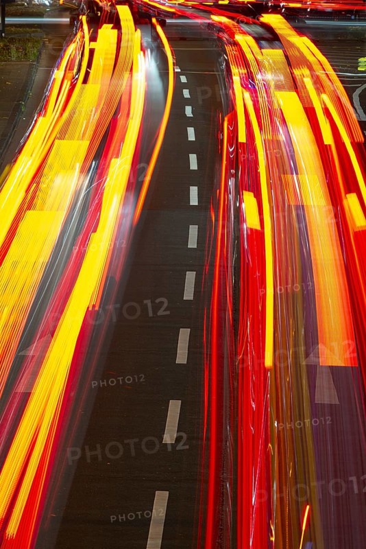 Rote RÃ¼ckleuchten, Rush Hour, RheinuferstraÃŸe, Cologne, Rhineland, North Rhine-Westphalia, Germany