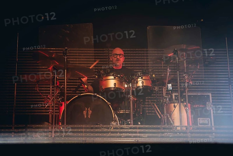 Drummer Fabian FÃ¼ÃŸ from Emil Bulls live on X-Mas Bash Tour 2025 at Huxley's New World in Berlin on 05.12.2025