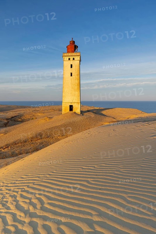 Rubjerg Knude Fyr / Rubjerg Knude lighthouse in the sand dunes on the top of LÃ¸nstrup Klint, HjÃ¸rring, North Jutland, Denmark