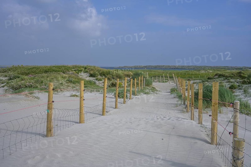 Trail through sand dunes at Dog's Bay, Roundstone, County Galway, Ireland