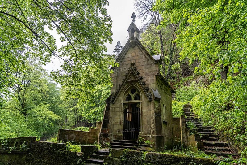 The Clary Chapel in the old cemetery of Herrnskretschen or HÅ™ensko, Czech Republic