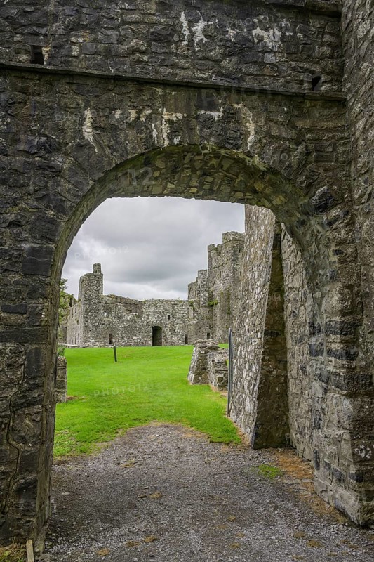 Fore Abbey annex with gate, Fore, County Westmeath, Ireland