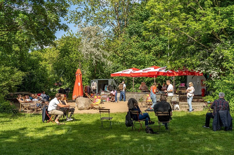 Beach bar and cafe Robin am See am Eichbaumsee in the Allermöhe district, Hamburg, Germany