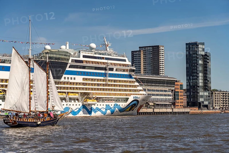 Cruise ship Aida Sol at the Altona Cruise Center in Hamburg, Germany