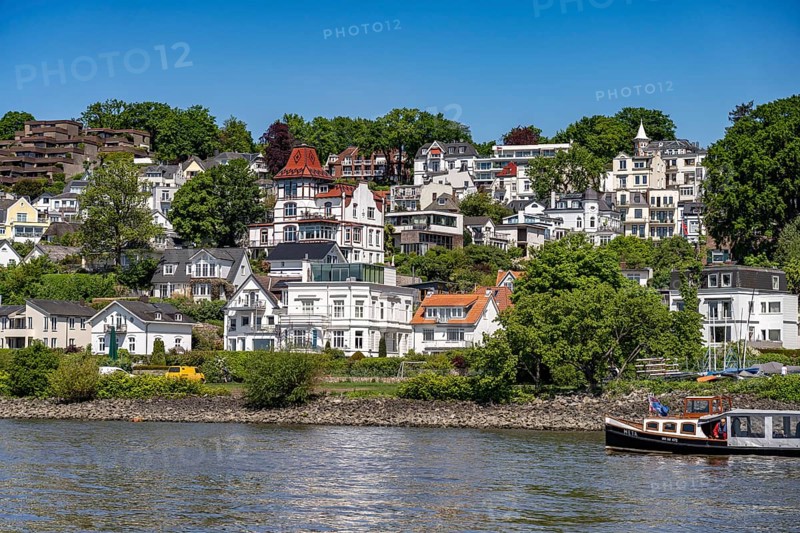 The Blankenese district on the Elbe in Hamburg, Germany