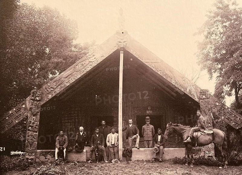 Te Mana o Tueranga Assembly House, 1903, 1913, Photo Augustus Hamilton, Maori, Historic Photo, Rotorua, New Zealand