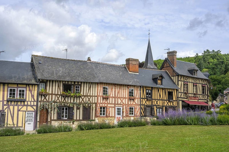 Timbered houses, Le Bec-Hellouin, Eure, France