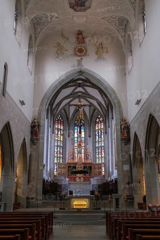Interior view of Radolfzell Cathedral of Our Lady, Radolfzell am Lake Constance, Konstanz district, Baden-WÃ¼rttemberg, Germany
