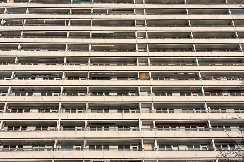 High-rise residential building on Spandauer Strasse in Berlin, Germany