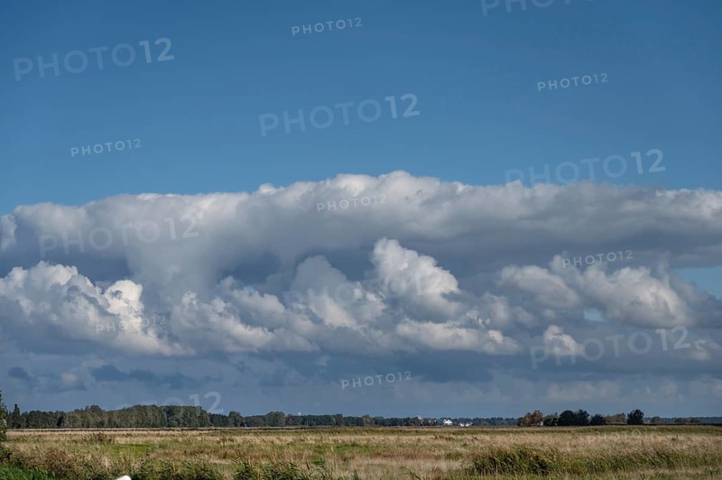 Clouds above the lagoon landscape, Ahrenshoop, Mecklenburg-Western Pomerania, Germany
