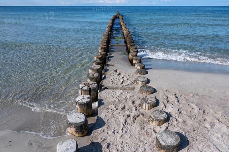 Grooves in the Baltic Sea, Beach near Ahrendhoop, DarÃŸ, Mecklenburg-Western Pomerania, Germany