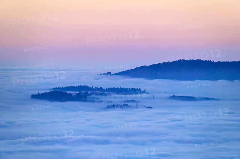 Sea of fog over the midlands, Canton, Aargau, Switzerland