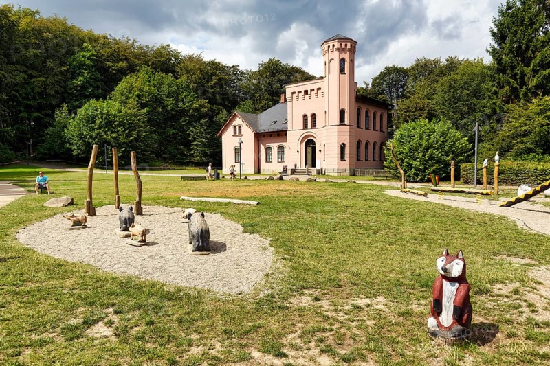 Granitzhaus, former forester's lodge, information center for the UNESCO Southeast RÃ¼gen Biosphere Reserve, Granitz hunting lodge, Binz, RÃ¼gen, Germany