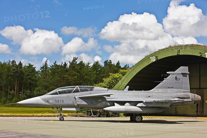 Saab Gripen JAS 39D, Czech Air Force, fighter, aircraft, 1 turbofan engine, two-seater, combat compatible, aircraft, aircraft type, Swedish multi-purpose fighter aircraft, fighter aircraft, Shelter, Spotterday, Wittmund, Lower Saxony, Germany