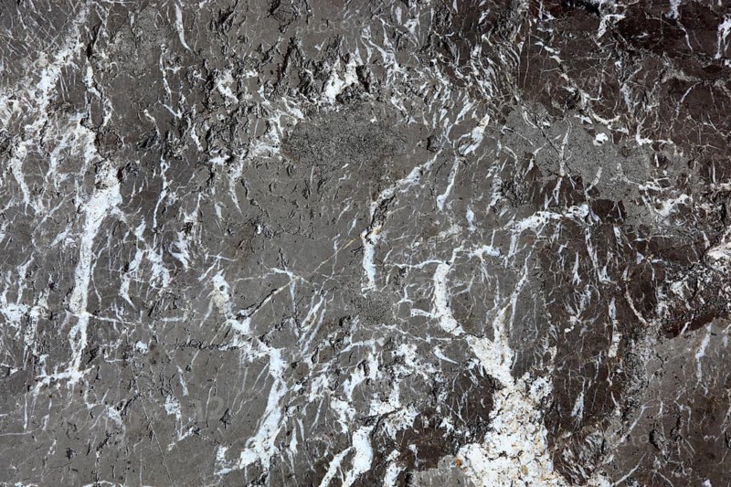 Grey marble with white veining and natural structure
