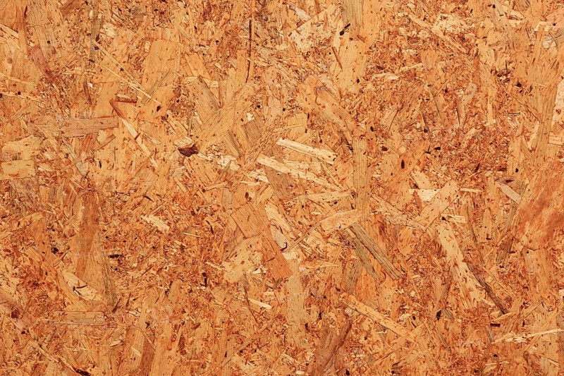 Coarse OSB wood fiber material with a natural, organic texture