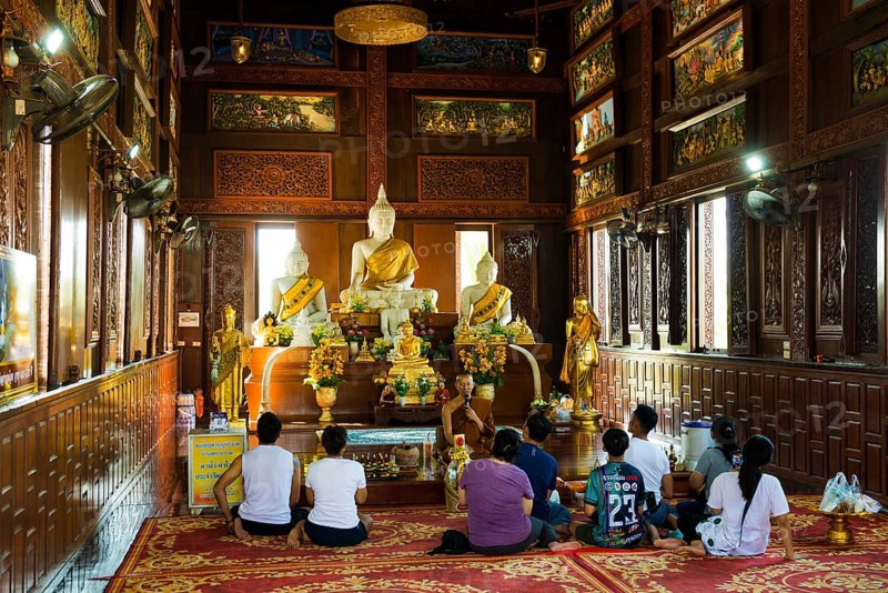 Temple, Wat Ao Noi, Prachuap Khiri Khan, Prachuap Khiri Khan Province, Central Thailand, Thailand
