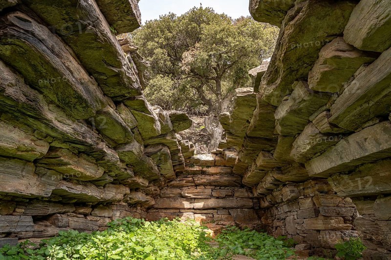 Prehistoric Palli-Lakka dragon house Drakospita near Styra, island of Euboea or Evia, Greece