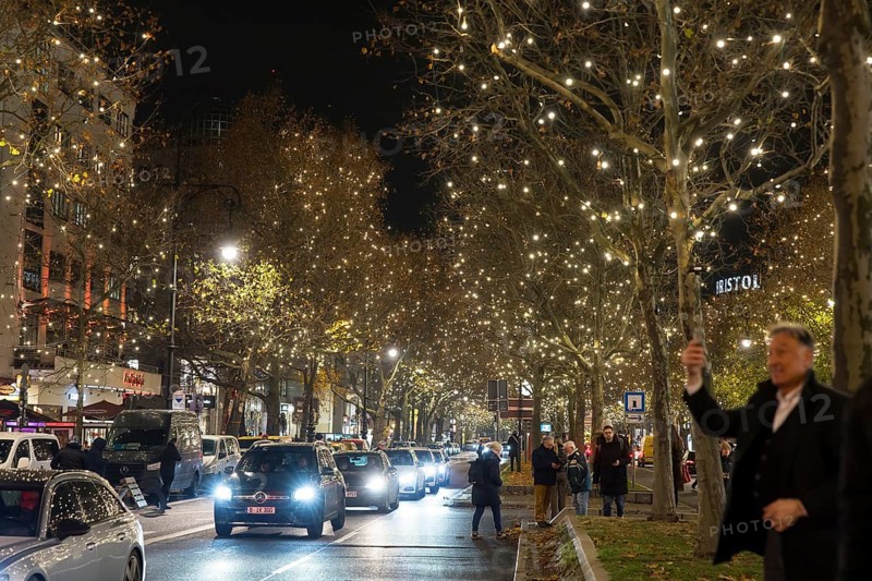 Christmas lights on KurfÃ¼rstendamm on 25.11.2025. The magnificent boulevard is illuminated with 150, 000 lights between Breitscheidplatz and Halensee