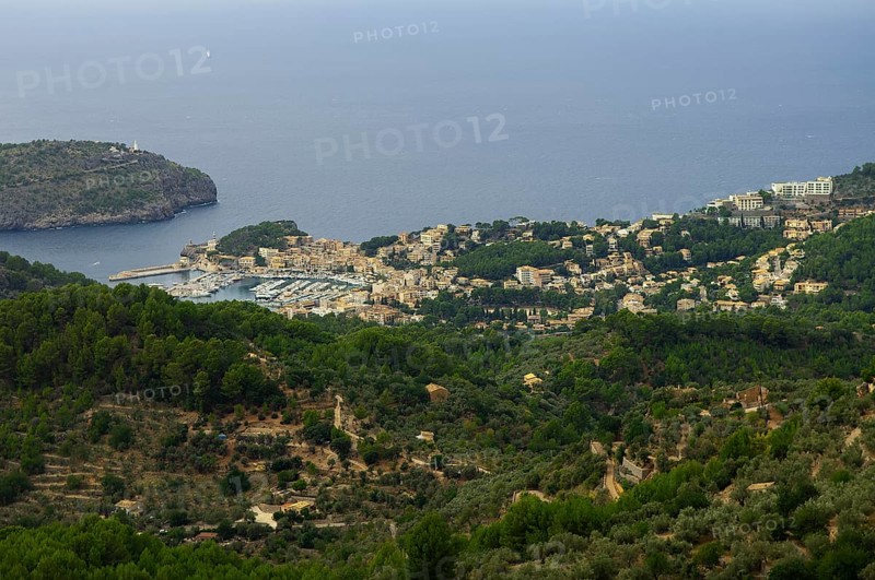 View of Port de Soller Bay, Majorca, Spain